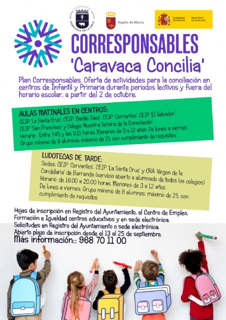 El Ayuntamiento de Caravaca apuesta por los servicios públicos para ayudar a las familias a conciliar la vida laboral y familiar