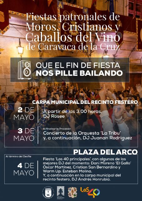 Los ‘40 Principales’ desembarcan por primera vez en Caravaca el 4 de mayo para celebrar el cierre de las fiestas patronales 2024