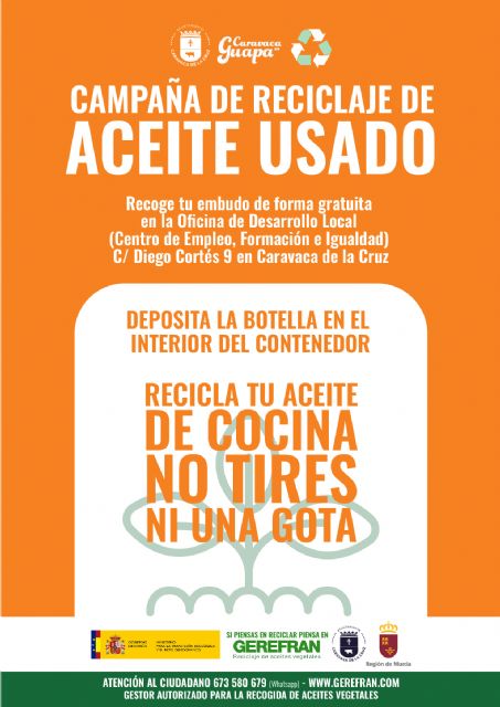 El Ayuntamiento de Caravaca duplica el número de contenedores naranjas