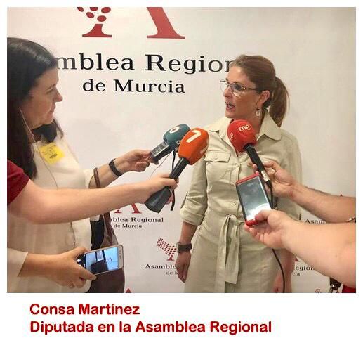 La Diputada Consa Martínez, será la única socialista que presida una comisión parlamentaria en la Asamblea Regional