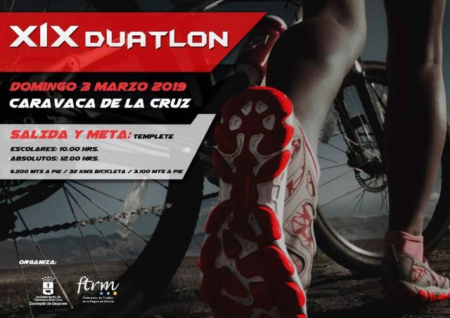 El XIX Duatlón Caravaca de la Cruz se celebra este domingo con 400 deportistas de categorías menores y absoluta