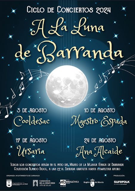 El concierto de música celta a cargo de la banda 'Cooldesac' abre este sábado el ciclo 'A la luna de Barranda'