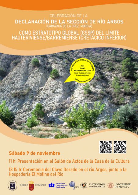 Caravaca de la Cruz se sitúa en el mapa geológico mundial con el Río Argos como referencia del Cretácico