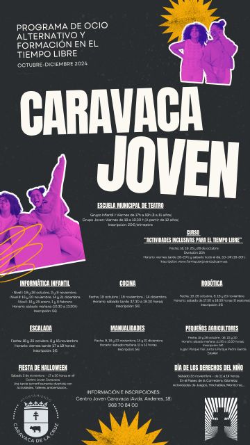 Juventud oferta nuevas actividades para los fines de semana de otoño dentro de su programación 'Caravaca Joven'