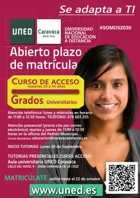 La UNED tiene abierto el plazo de matrícula hasta el 22 de octubre